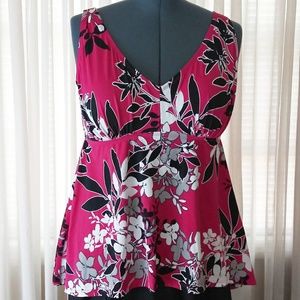 Swimsuits For All Floral Tankini Top SZ-18
